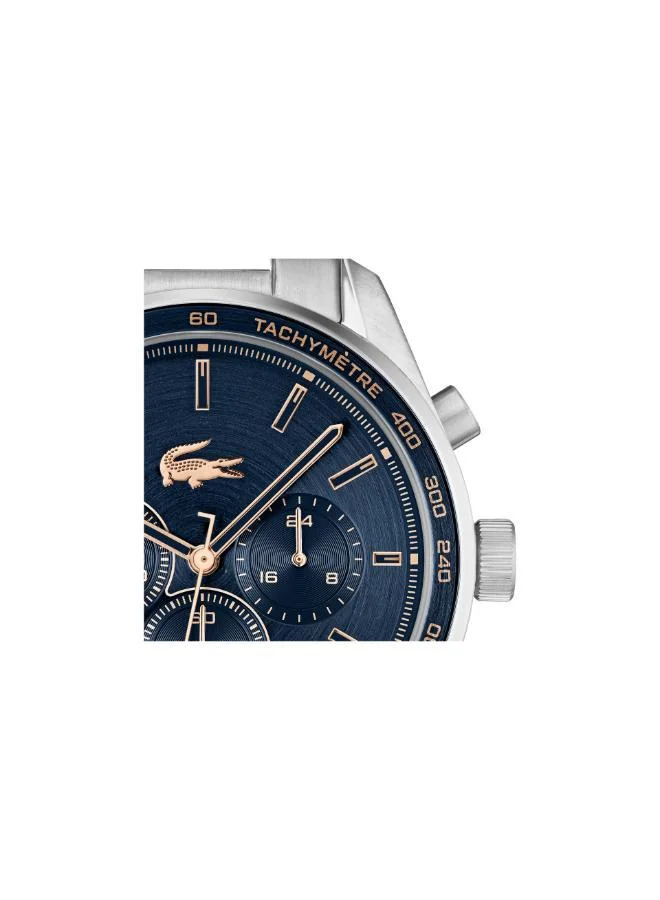 LACOSTE  Boston Collection Chronograph Quartz Watch For Men With Silver Stainless Steel Bracelet - 2011380 for Men | Best Price UAE