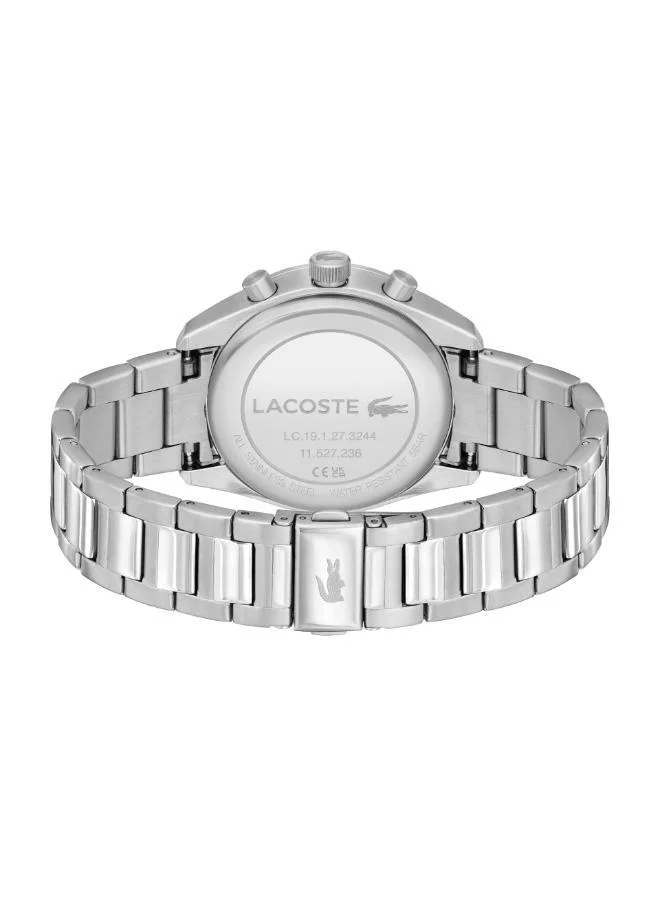 LACOSTE Lacoste Chronograph Quartz Watch for Men BOSTON Collection with Silver Stainless Steel Bracelet - 2011380