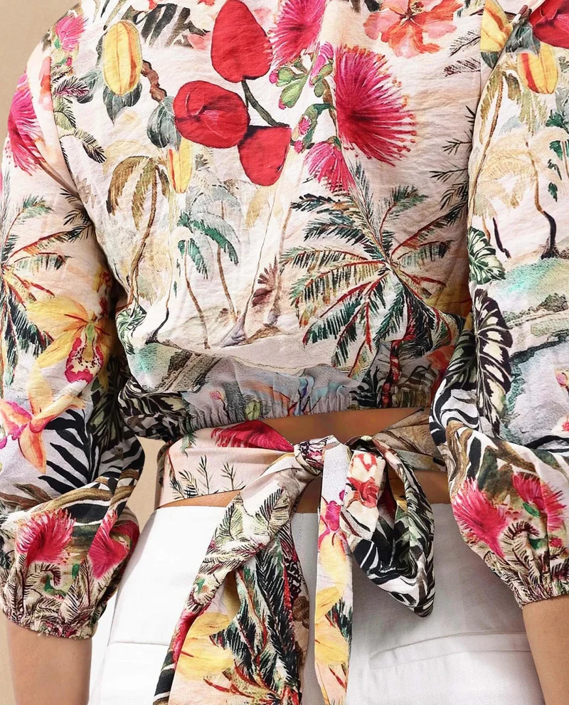 Rareism Women's Floral Printed Top