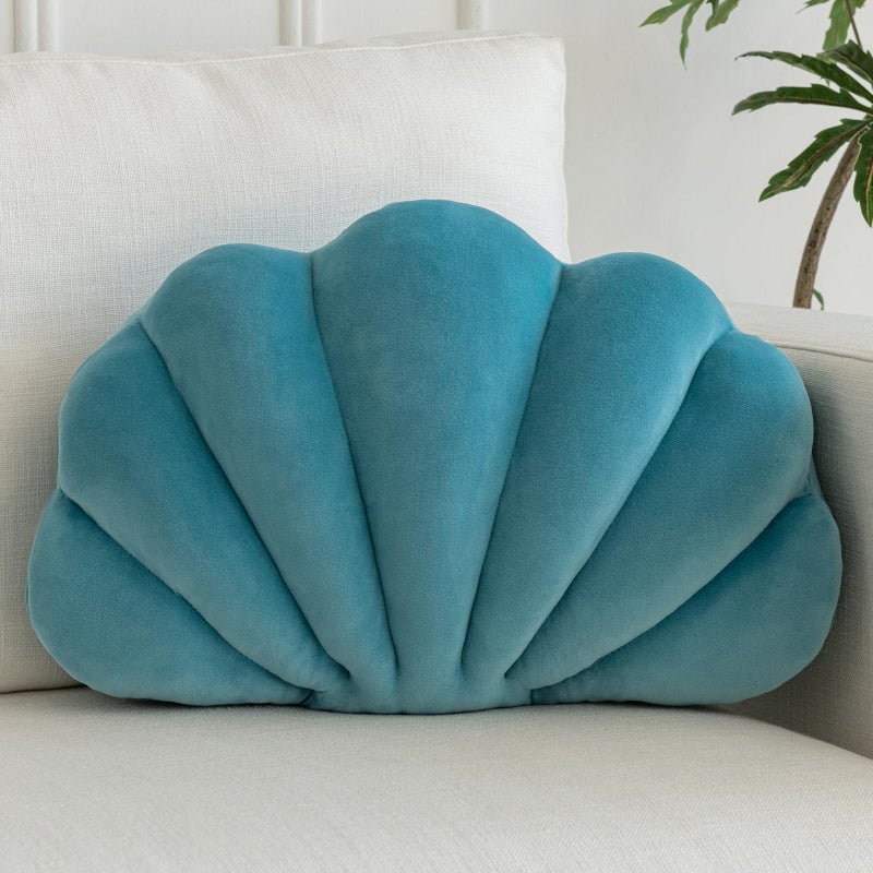 ZCNYCLAM Shell Pillow Shell Shaped Decorative Throw Pillows with Velet for Couch Bed Cute Seashell Beachy Room Decor Aesthetic Throw Pillows for Bedroom Living Room - Image 2