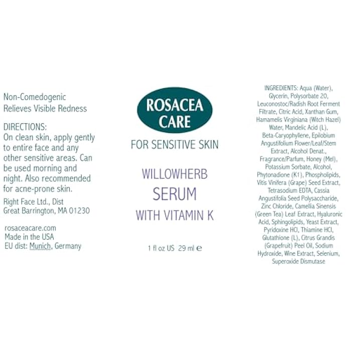 Rosacea Care Serum - reduces visible redness, soothes and calms rosacea while restoring the skin's healthy glow and diminishing the appearance of facial lines. (1 Fl Oz) - Image 3
