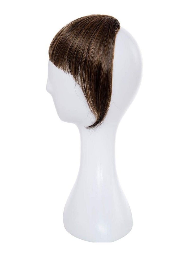 إستيل قطعتان من وصلات الشعر المزودة بمشبك في الانفجارات السميكة والأنيقة والهادئة لتمديد الشعر 8 قطعة واحدة بمشبك على الانفجارات الأمامية قطعة شعر بني غامق مزيج بني فاتح - Image 5