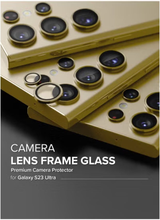 JAJEEK Premium Camera Lens Film Protector Shield for Samsung Galaxy S24 Ultra 5G 2024 – Clear/Gold – Ultra-Thin Scratch-Resistant Glass, Anti-Fingerprint HD Clarity Lens Cover, Full Camera Protection, Bubble-Free Easy Installation, Durable & Stylish Design  - Image 3