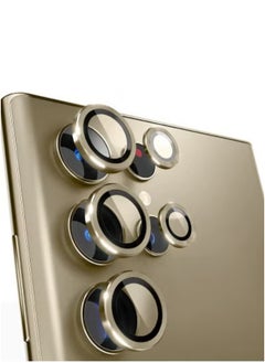 JAJEEK Premium Camera Lens Film Protector Shield for Samsung Galaxy S24 Ultra 5G 2024 – Clear/Gold – Ultra-Thin Scratch-Resistant Glass, Anti-Fingerprint HD Clarity Lens Cover, Full Camera Protection, Bubble-Free Easy Installation, Durable & Stylish Design  - Image 1