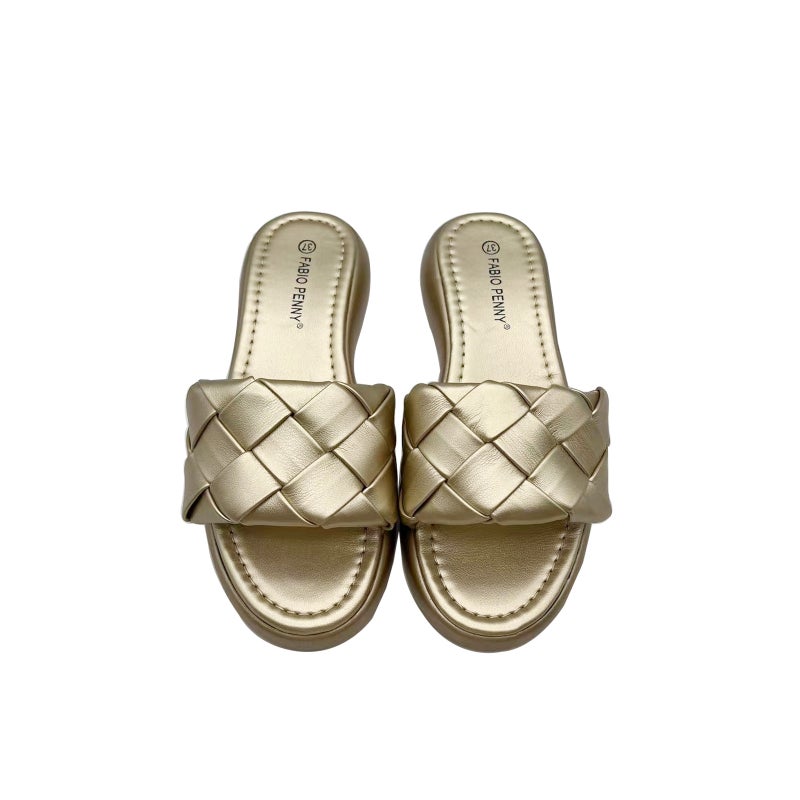 For African Mom Fashion Fashion Fashion Solid Color Woven Upper Slippers With Open Toe Slippers - Image 5