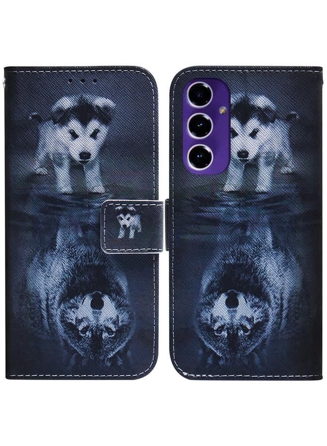 اس-توب جراب لهاتف Samsung Galaxy S24 FE 5G، جراب هاتف جلدي قابل للطي برسومات ملونة - Image 1