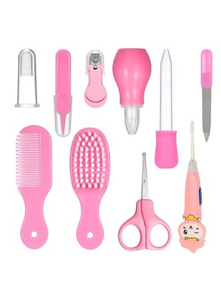 Baby Healthcare and Grooming Kit 10 PCS Ear Pick with Light Comb Nail Clipper Nasal Aspirator Food Feeder Newborn Infant Shower Care Nursery Set - pzsku/Z9A95E82B2B54787B7FABZ/45/_/1679651066/c73504c7-479e-4799-8787-dd3eb962611e