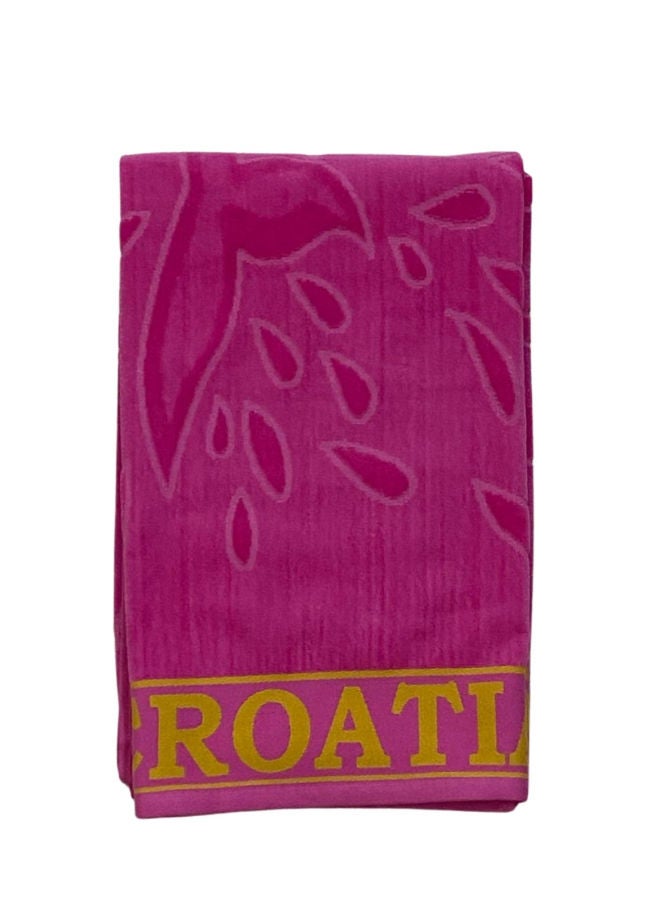 توالا منشفة شاطئ توالا، دولفين وردي، قطن 100%، 90×170 سم - Image 4