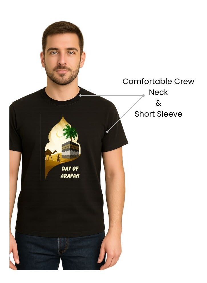 PRINTSHOP4ME Arafah Day Special Men’s Cotton T-Shirt–Premium Quality Round Neck Short Sleeve Islamic T-Shirt For Men | Soft Breathable Fabric | Comfortable Daily Wear  - Image 3