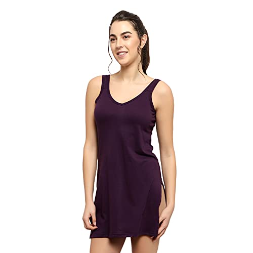 BLAZON Women's Cotton Hosiery Selfie Midi Slip (11010_BLZ_BLUEVIOLET_01_S_Blueviolet_Small) - Image 3