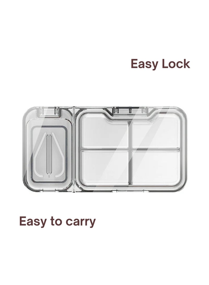 Generic Pill Cutter and Storage – Medicine Storage Compartment Box for Holding Tablets and Cutting Pills in Half | Easy to Carry | Travel Friendly (Grey)  - Image 5