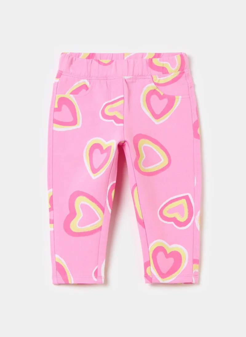 او في اس Treggings in stretch cotton with print