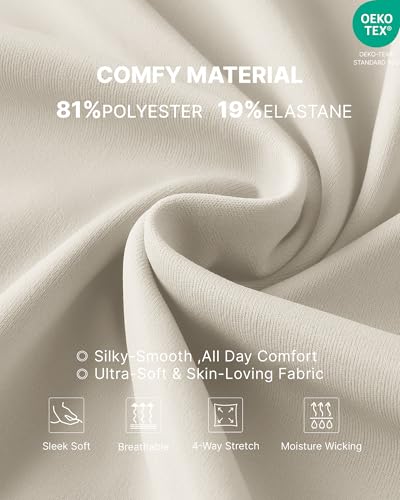 G4Free Women's Wide Leg Yoga Pants High Waisted Ankle Length Cropped Pants with Pockets for Casual Summer Travel(Ivory,XXL,Petite) - Image 4