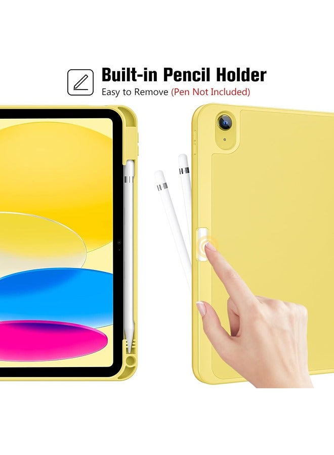 YJS Pro Case Hybrid Case for iPad 11" (A16) 11th Gen 2025 | 10.9" 10th Gen 2022 – Pencil Holder, Soft TPU Back, Touch ID Support, Auto Wake/Sleep - Image 2