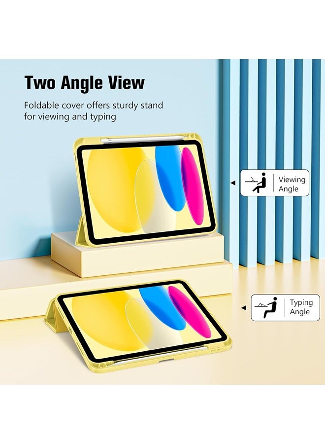 YJS Pro Case Hybrid Case for iPad 11" (A16) 11th Gen 2025 | 10.9" 10th Gen 2022 – Pencil Holder, Soft TPU Back, Touch ID Support, Auto Wake/Sleep - Image 5