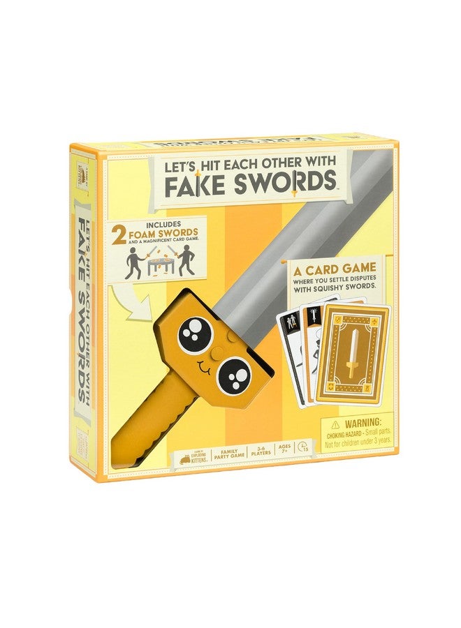 Exploding Kittens LLC Let’s Hit Each Other with Fake Swords by Exploding Kittens - 3-6 Players - Ages 7+ - 15 Minutes to Play - A Sword Fighting Card Game - Party Game for Kids & Family Night  - Image 1