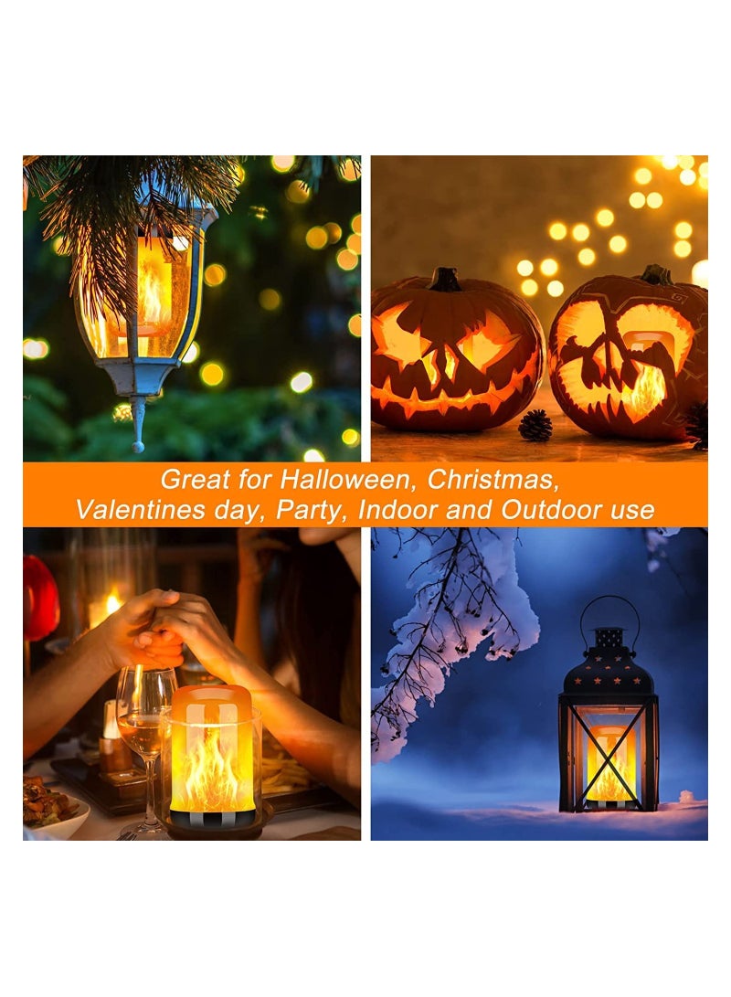 Zikra LED Flame Light Bulb Upgraded 4 Modes Flickering Light Bulbs with Upside Down Effect E27 Base Flame Bulb for Party Indoor and Outdoor Home Decoration Romantic Atmosphere Lighting (Yellow+Blue) - Image 3