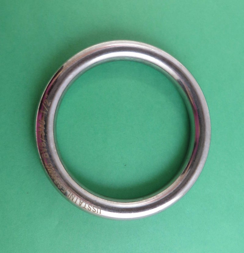US STAINLESS Stainless Steel 316 Round Ring Welded 3/8" x 2 3/8" (10mm x 60mm ID) Marine Grade - Image 2