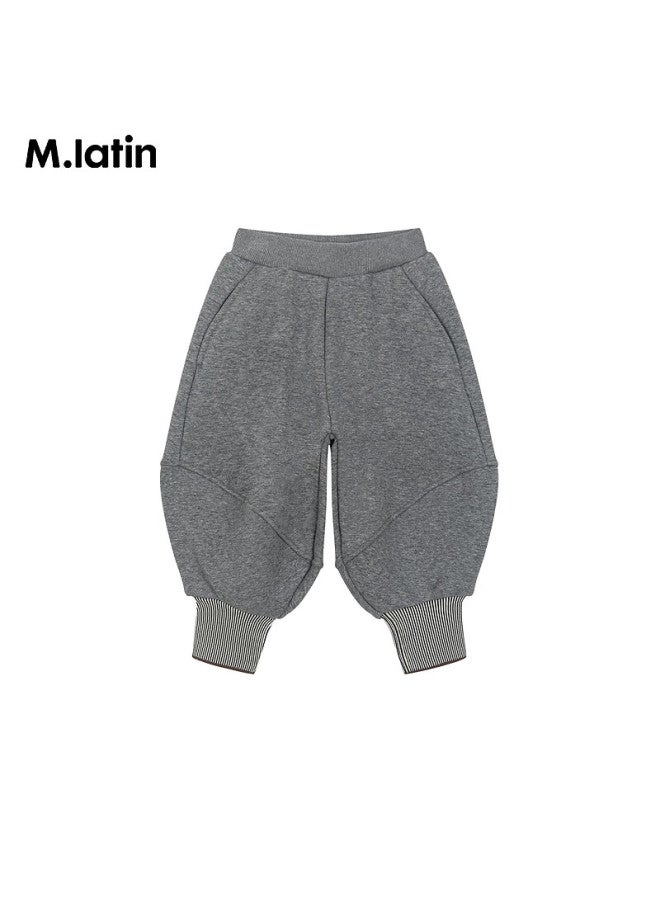 M.latin Kids Children's Pants 24 Winter New Boys Toddler Knitted Long Pants Mixed Gray 120cm - Image 4