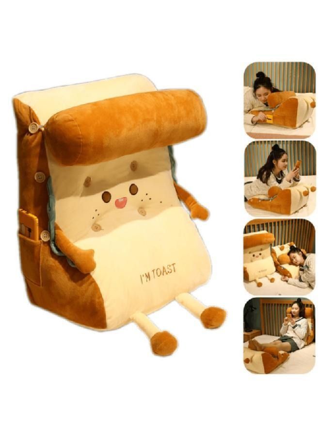 Cute Toast Shape Reading Pillow Comfort Back and Neck Support for Pregnancy Maternity or Kids - Image 1