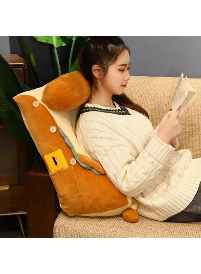 Cute Toast Shape Reading Pillow Comfort Back and Neck Support for Pregnancy Maternity or Kids - Image 2