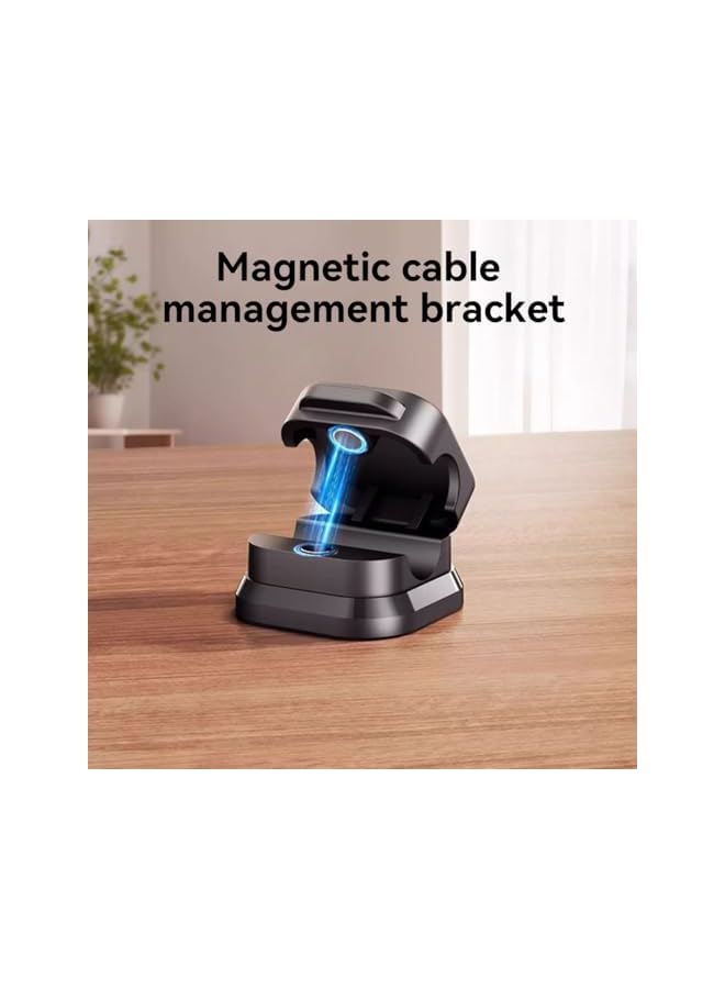 Green Tiger 6-Pack Magnetic Cable Clips Spring Cable Holder Clips Cable Management Clips Adhesive Cord Wire Holder Keeper for Home Office Desk Phone Car Wall Desktop Nightstand - Image 4