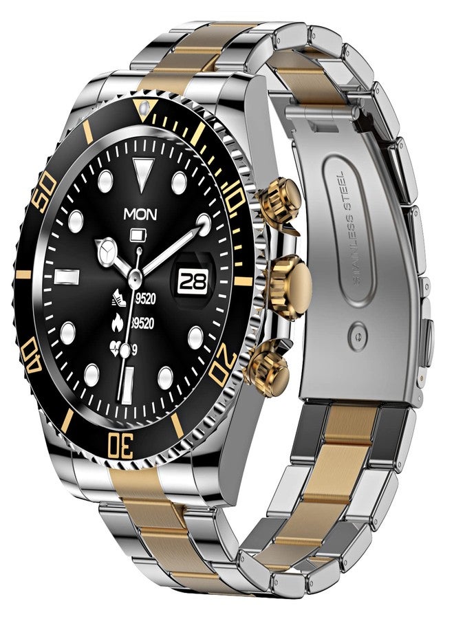 findtime Smart Watch for Android Phones Answer Make Calls SMS Reminder Smartwatch Compatible iPhone Bluetooth Stainless Steel Fitness Watch Men Smart Watches for Men Reloj Inteligente - Image 1
