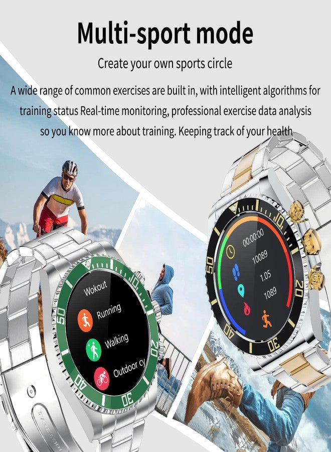 findtime Smart Watch for Android Phones Answer Make Calls SMS Reminder Smartwatch Compatible iPhone Bluetooth Stainless Steel Fitness Watch Men Smart Watches for Men Reloj Inteligente - Image 2