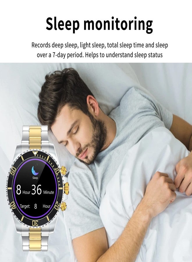 findtime Smart Watch for Android Phones Answer Make Calls SMS Reminder Smartwatch Compatible iPhone Bluetooth Stainless Steel Fitness Watch Men Smart Watches for Men Reloj Inteligente - Image 3