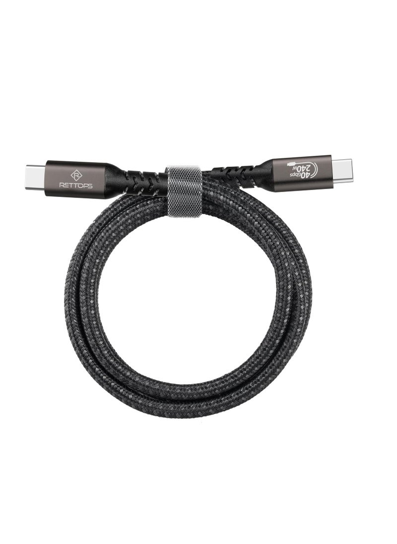 USB4.0 c to c Fast Charging 40Gbps Data Cable, Thunderbolt 4 Cable, high Speed USB c Cable, 240w Charging Cord, Data Transfer Cable, 8k, 5K, 4K, Ultra HD, 4.92ft/1.5m Braided Cable. - pzsku/Z9A967EAA8A0B33100E3EZ/45/_/1739179422/63e70ac5-3324-4efe-8b93-c0c45a398e06