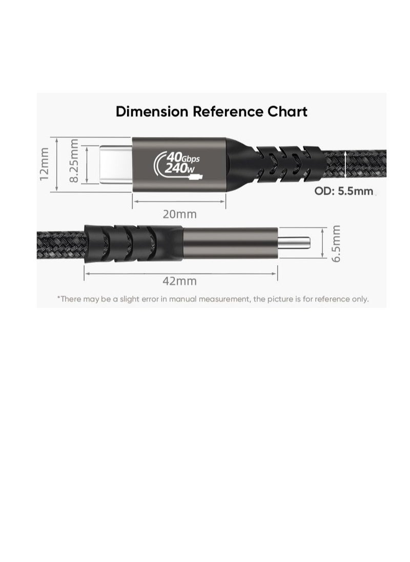 USB4.0 c to c Fast Charging 40Gbps Data Cable, Thunderbolt 4 Cable, high Speed USB c Cable, 240w Charging Cord, Data Transfer Cable, 8k, 5K, 4K, Ultra HD, 4.92ft/1.5m Braided Cable. - pzsku/Z9A967EAA8A0B33100E3EZ/45/_/1739179481/36cb8883-76ba-4df9-a68d-8df6d0f63582