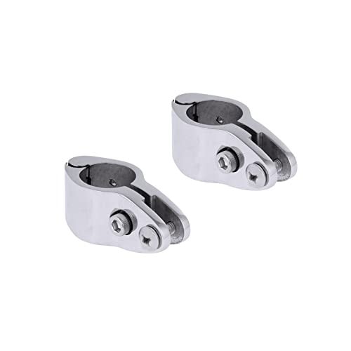 Mxeol Bimini Rail Mount 7/8 Inch Bimini Top Rail Clamp Stainless Steel Pair - Image 1