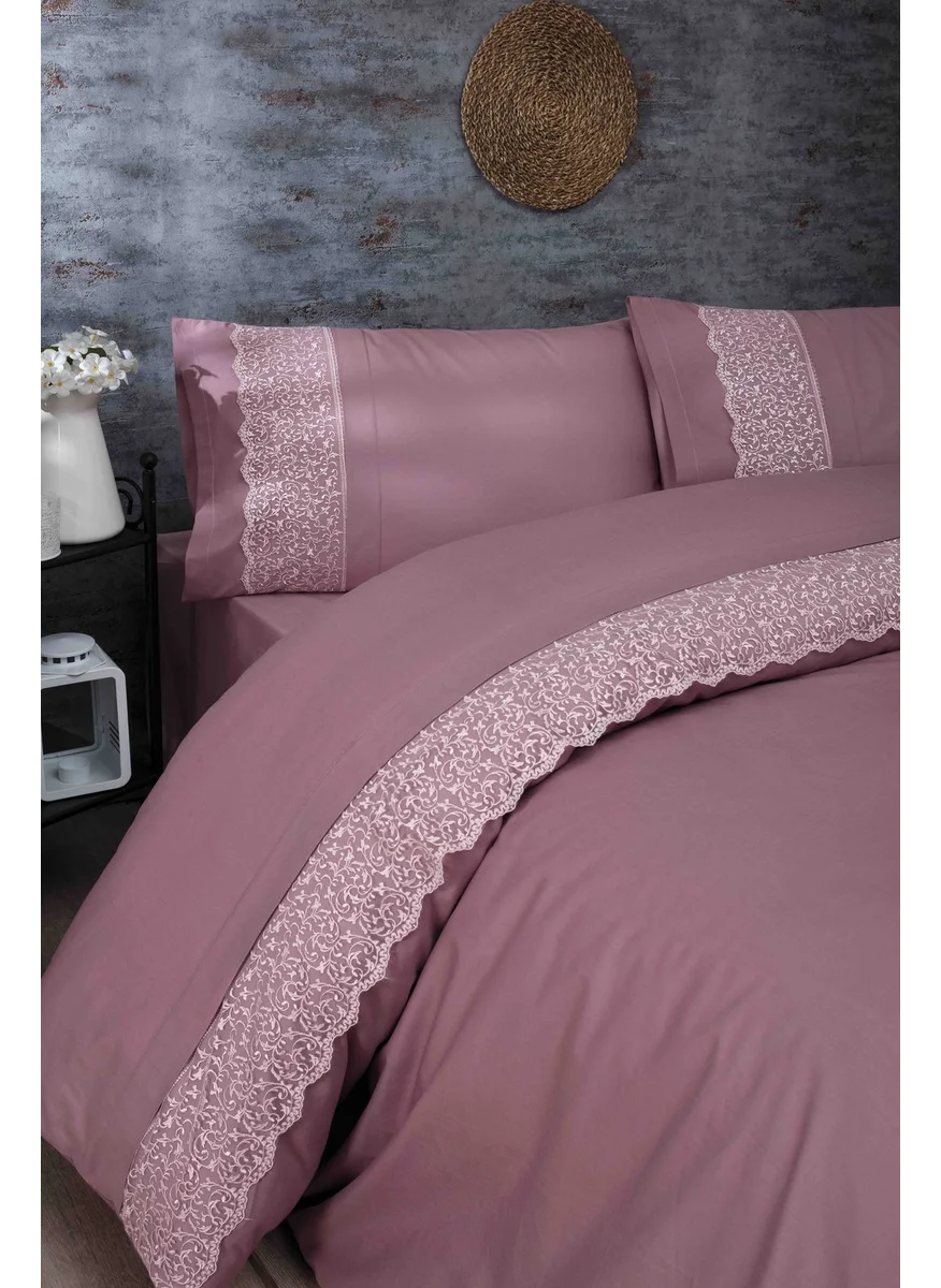 سيفيم Double Lace Duvet Cover Set - Dusty Rose