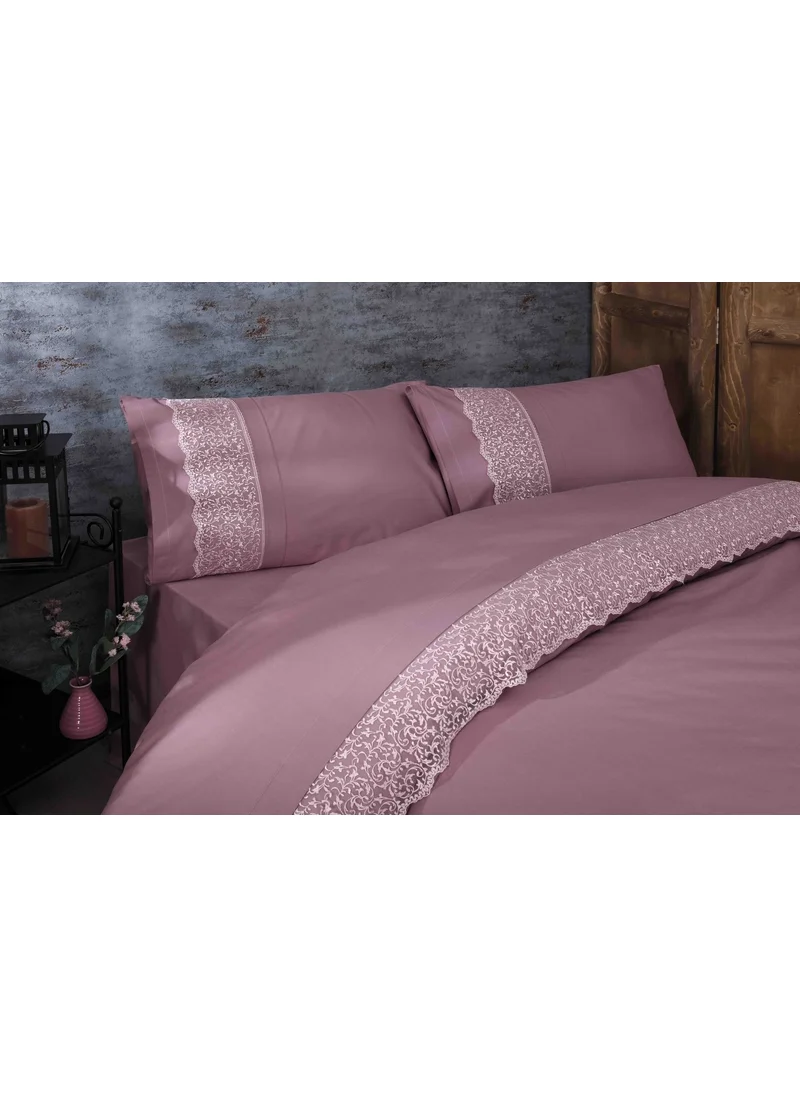 سيفيم Double Lace Duvet Cover Set - Dusty Rose