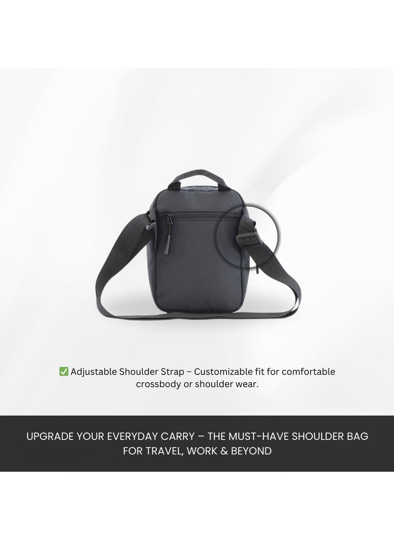 Discovery SHIELD RPET Polyester Tablet Utility Bag Black, Compact Travel Bag for Men and Women, Shoulder Bag, Portable Organizer, Sustainable Material and Eco Friendly - pzsku/Z9A969C303CEE0C0D1ED7Z/45/_/1740473077/809fe6be-99f0-4321-8369-9abb748ee109