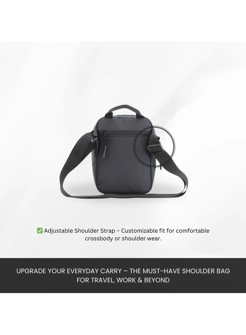 Discovery Discovery SHIELD RPET Polyester Tablet Utility Bag Black, Compact Travel Bag for Men and Women, Shoulder Bag, Portable Organizer, Sustainable Material and Eco Friendly