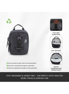 Discovery Discovery SHIELD RPET Polyester Tablet Utility Bag Black, Compact Travel Bag for Men and Women, Shoulder Bag, Portable Organizer, Sustainable Material and Eco Friendly  - Image 2