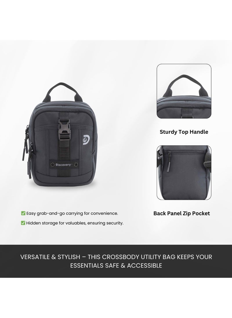 Discovery SHIELD RPET Polyester Tablet Utility Bag Black, Compact Travel Bag for Men and Women, Shoulder Bag, Portable Organizer, Sustainable Material and Eco Friendly - pzsku/Z9A969C303CEE0C0D1ED7Z/45/_/1740473098/4d2dbaa9-5ff7-4fd9-b3df-ef36211c1222