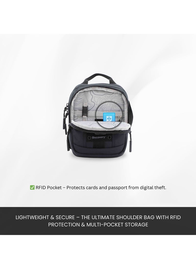Discovery SHIELD RPET Polyester Tablet Utility Bag Black, Compact Travel Bag for Men and Women, Shoulder Bag, Portable Organizer, Sustainable Material and Eco Friendly - pzsku/Z9A969C303CEE0C0D1ED7Z/45/_/1740473109/78a2ceca-f608-4275-9a3e-bc597498a9b4