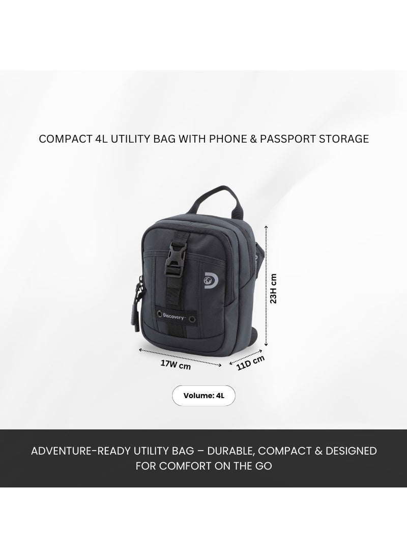Discovery SHIELD RPET Polyester Tablet Utility Bag Black, Compact Travel Bag for Men and Women, Shoulder Bag, Portable Organizer, Sustainable Material and Eco Friendly - pzsku/Z9A969C303CEE0C0D1ED7Z/45/_/1740473129/7f94af37-3db9-4bf7-98d9-eb07cddaad60