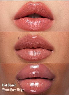 Kosas Kosas Wet Stick Moisturizing Shiny Sheer Lipstick with Ceramides Hot Beach - Warm Rosy Beige 3g  - Image 3