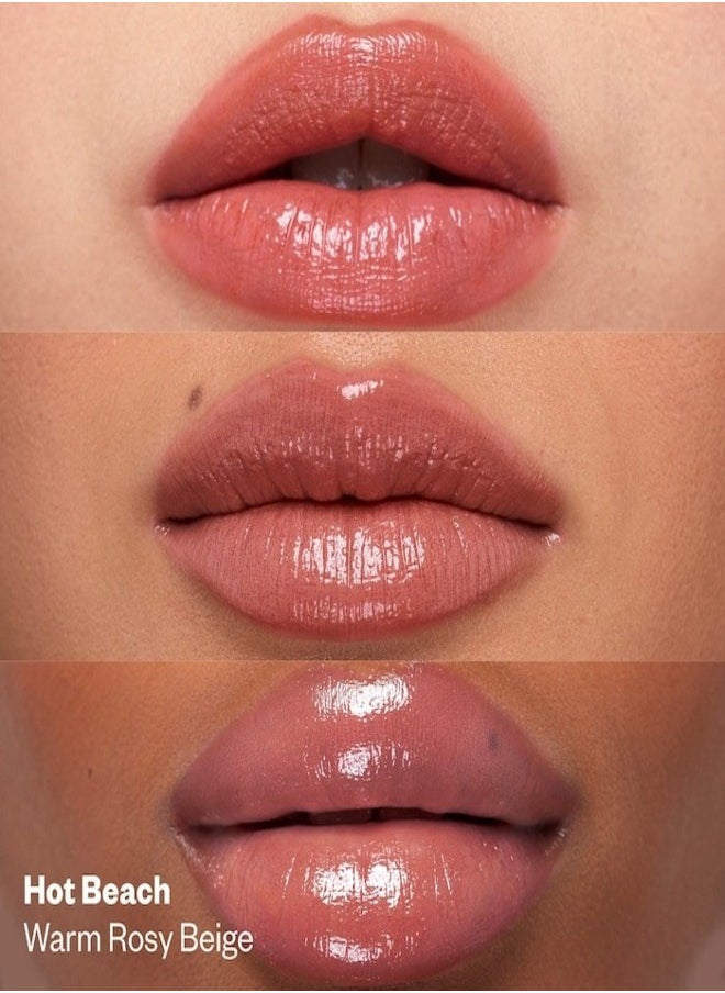 Kosas Kosas Wet Stick Moisturizing Shiny Sheer Lipstick with Ceramides Hot Beach - Warm Rosy Beige 3g  - Image 3
