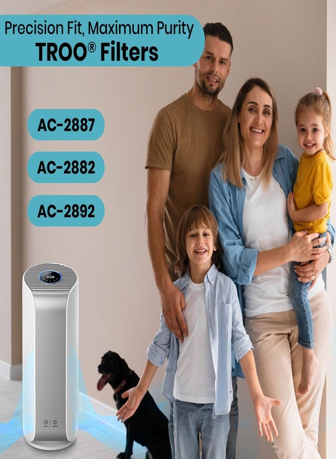 TROO® Air Purifier Filter Set (True HEPA Filter FY-2422 + Active Carbon Filter FY-2420) Compatible with Phillips Air Purifier Series 2000, Models: AC-2887, AC-2882, AC-2892. - Image 3