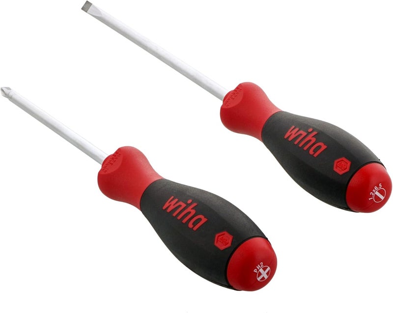 Wiha 2 Piece Slotted and Phillips Screwdriver Set - Image 3