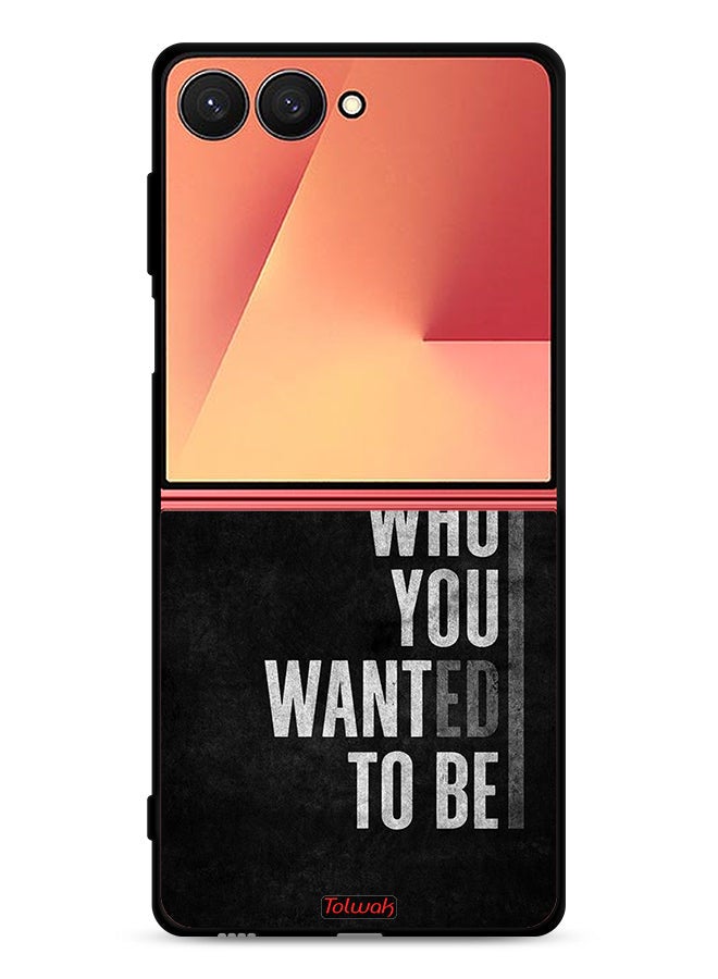 Tolwak Samsung Galaxy Z Flip7 Protective Case Cover Remember Who You Wanted To Be - Image 1