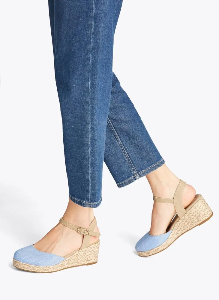 TOMMY HILFIGER CHAMBRAY MID WEDGE ESPADRILLES