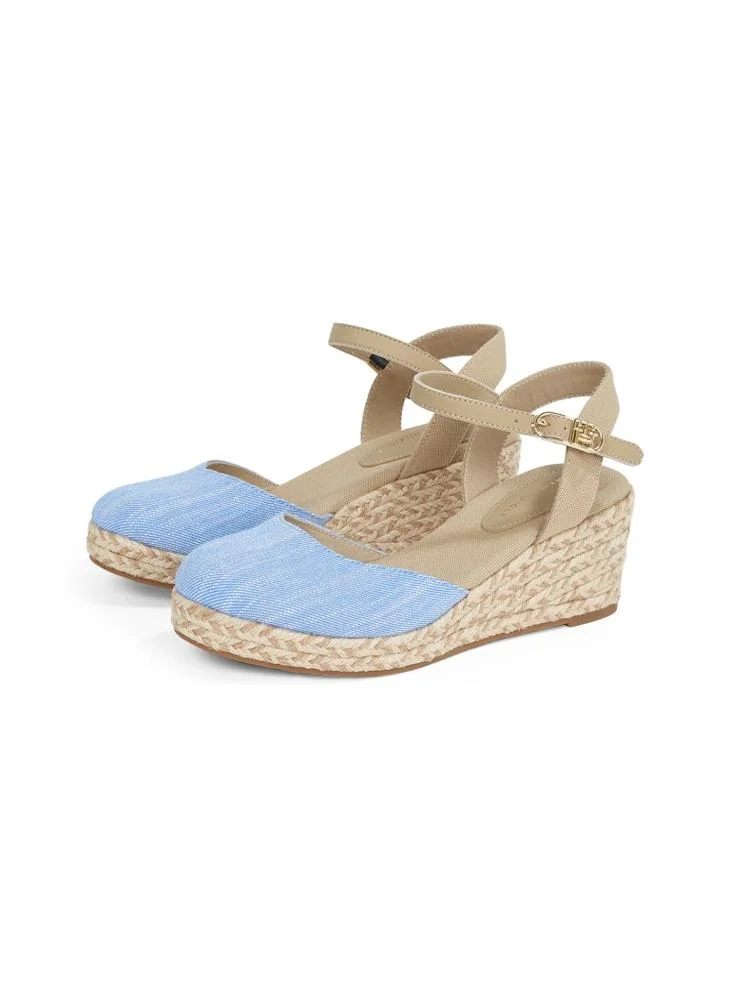 TOMMY HILFIGER CHAMBRAY MID WEDGE ESPADRILLES