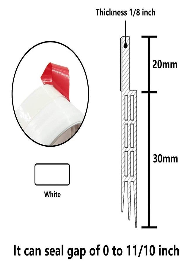Grofilo Self Adhesive Door Bottom Sealing Strip Guard for Home Door Protector for Home from Dust, Insects, Waterproof, Soundproof Door Seal, Door Air Blocker 1 Meter-White - Image 4