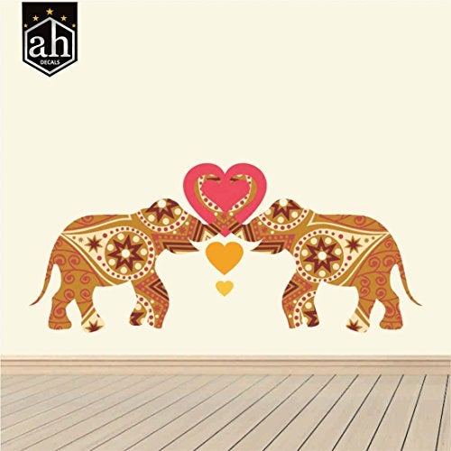 AH Decals AH Decal Home Decor Artistic Elephant Love Heart Design Wall Sticker for Living Bed Room (Size - 90 cm X 40 cm) - Image 4