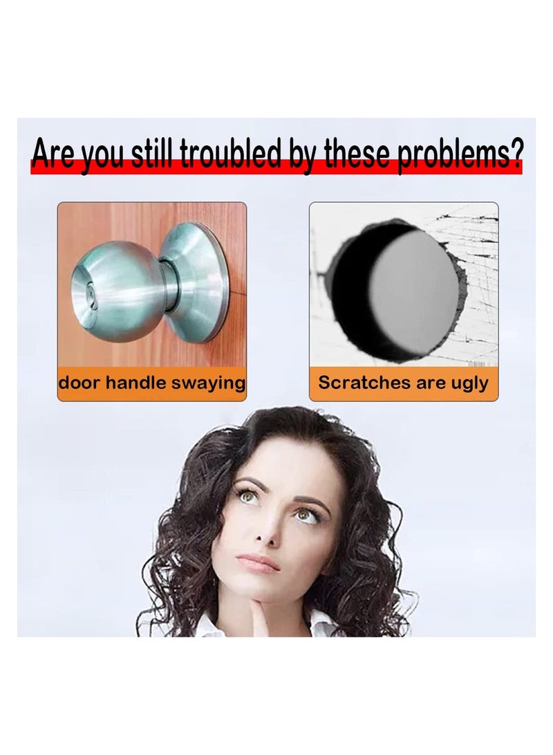 Zikra Door Reinforcement Plate, 2 pcs Stainless Steel Door Knobs Fixing Plate Bracket, Steel Door Lock Repair Plate Door Lock Repair kit for Doors Inside Upgrade Night Lock to Defend Your Home - Image 3